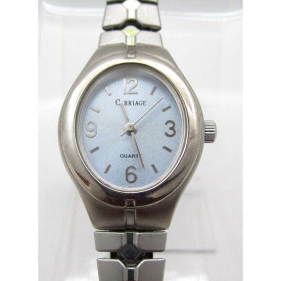 Women Carriage by Timex Quartz WR Analog 22mm Oval Watch (H767) "New Battery" - Picture 1 of 10